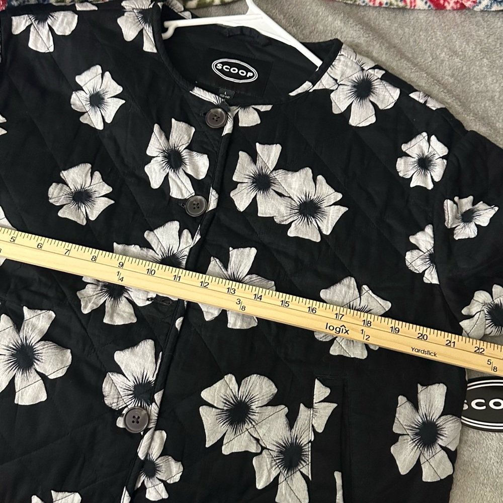 Coop Black and White Floral Women's Jacket